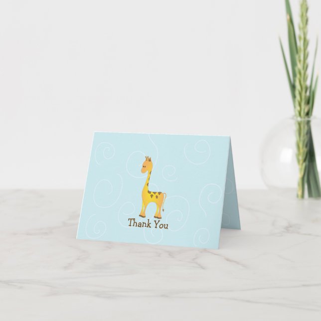 Carte De Remerciements Une girafe a des façons (Devant)