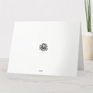Carte De Remerciements une image en noir et blanc d'un bouquet de fleurs