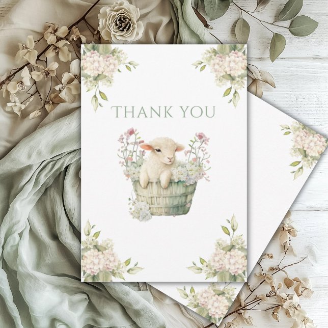 Carte De Remerciements Une Petite aquarelle Lambchop (Créateur téléchargé)