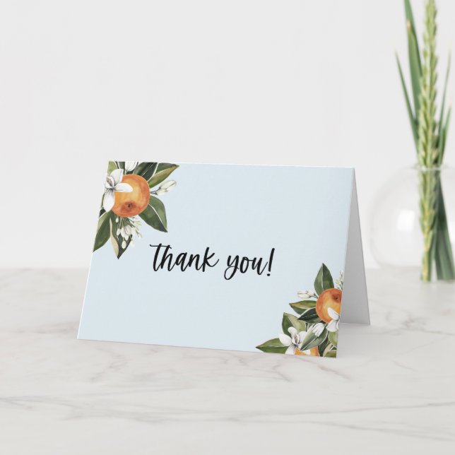 Carte De Remerciements Une Petite Cutie Clementine Boy Baby shower Party (Devant)