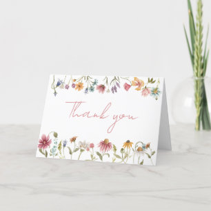 Carte De Remerciements Une petite fille Wildflower