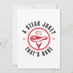 Carte De Remerciements Une plaisanterie de steak qui est rare