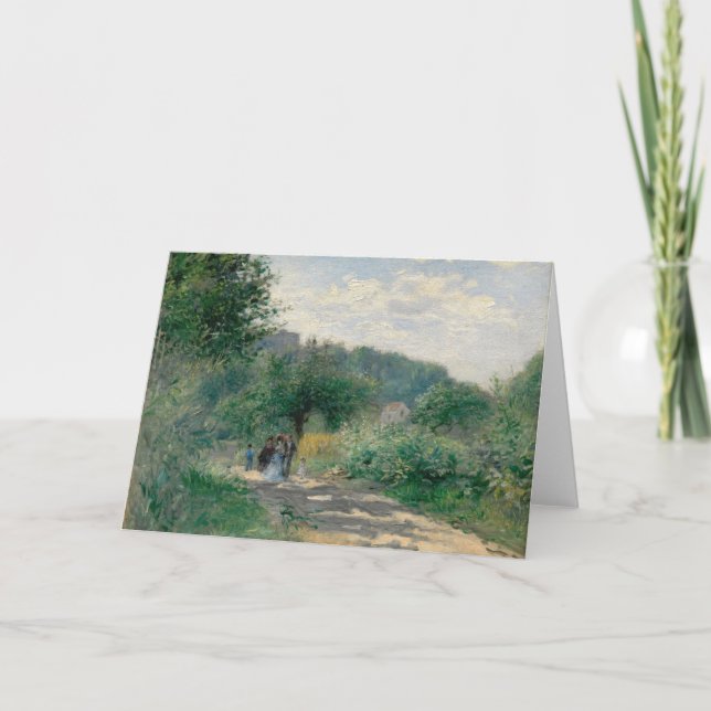 Carte De Remerciements Une route à Louveciennes par Auguste Renoir (Devant)