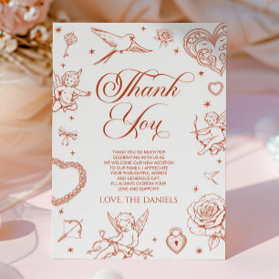 Carte De Remerciements Une Saint-Valentin Petite Amour Fête Prénatale