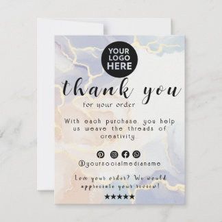 Carte De Remerciements Une touche de lavande : Grateful for Your Boutique