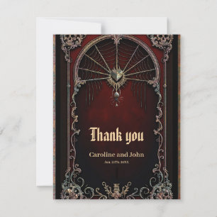 Carte De Remerciements Une touche de magie gothique,