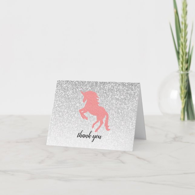 Carte De Remerciements Unicorn Sparkles Bonne fête d'anniversaire (Devant)