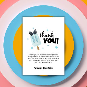 Carte De Remerciements Unique Prêt À Pop Bow Baby shower de crème glacée