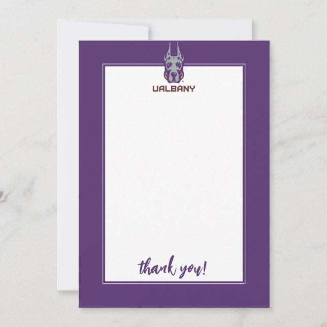 Carte De Remerciements Université d'Albany Great Danes (Devant)