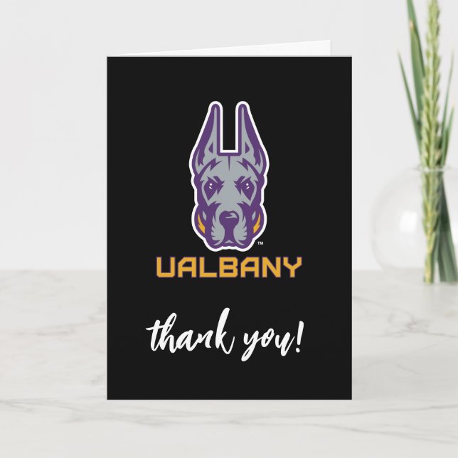 Carte De Remerciements Université d'Albany Great Danes (Devant)