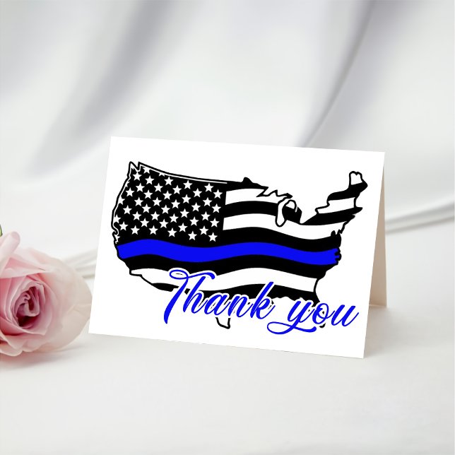 Carte De Remerciements USA Aquarelle Drapeau américain Militaire Patrioti (Créateur téléchargé)