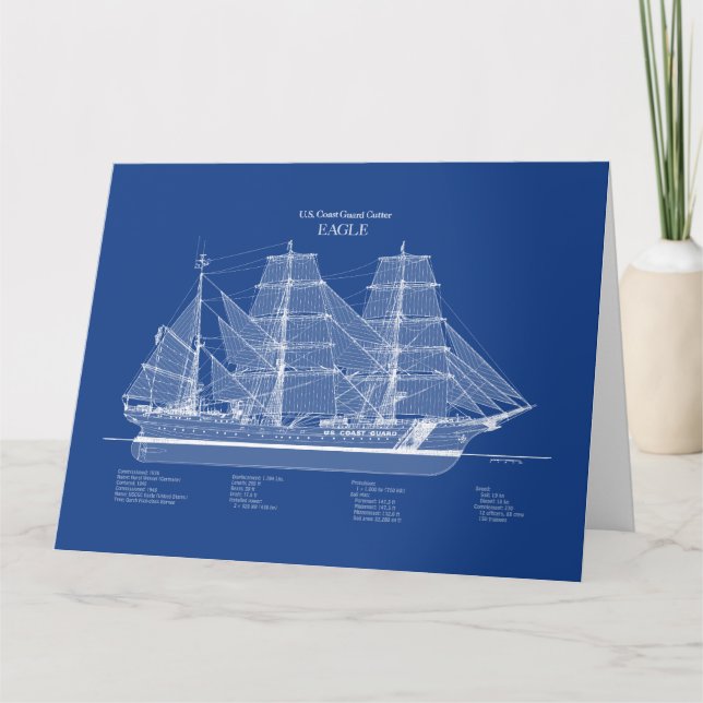 Carte De Remerciements USCGC Eagle wix-327 - ABD (Devant)
