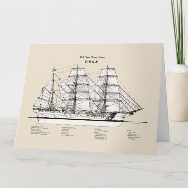 Carte De Remerciements USCGC Eagle wix-327 - SBD (Devant)