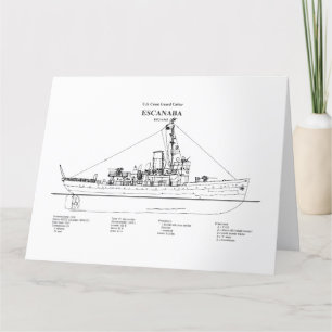 Carte De Remerciements USCGC Escanaba wpc-77 - BD