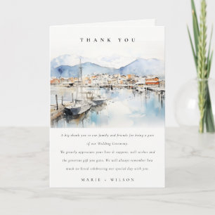 Carte De Remerciements Ushuaia, Argentine Paysage aquarelle Mariage