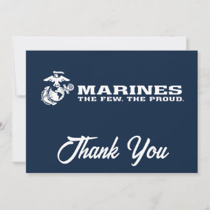 Carte De Remerciements USMC Les rares Logo Fiers - Blanc