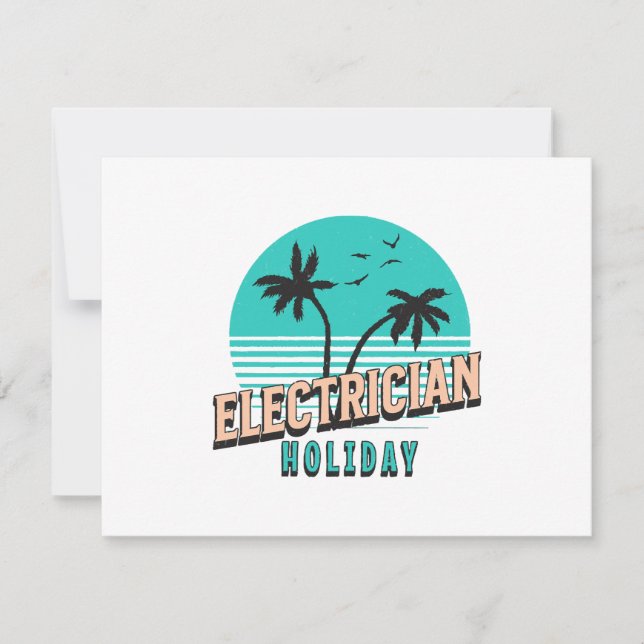 Carte De Remerciements Vacances électriciens (Devant)