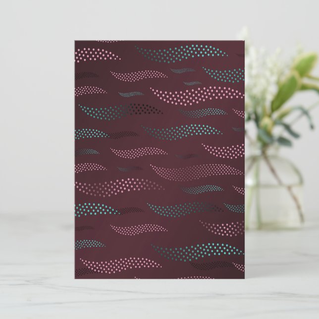 Carte De Remerciements Vagues Tigre (motif stylisé) 6 (Debout devant)