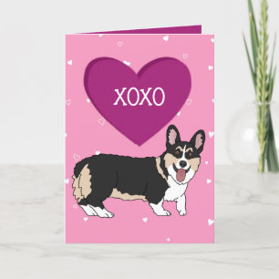 Carte De Remerciements Valentines Jour Corgi XOXO