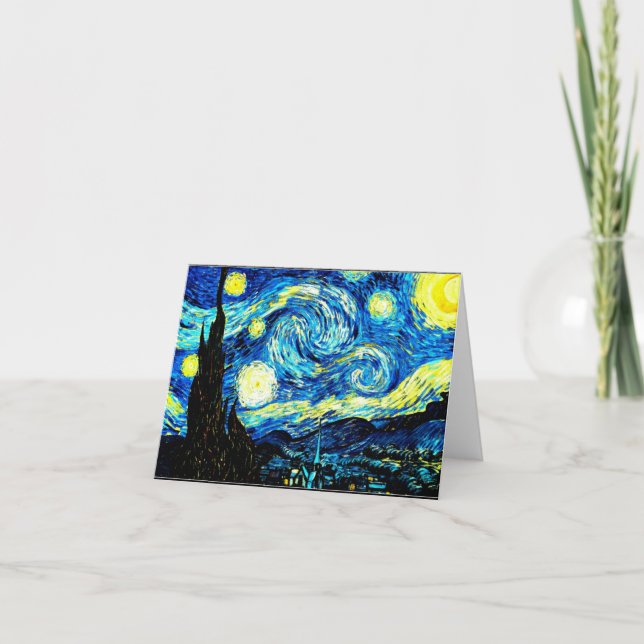 Carte De Remerciements Van Gogh - Nuit étoilée (Devant)