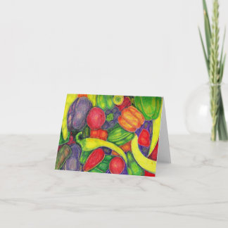 Carte De Remerciements "Veggies" Aquarelle de Patricia Merewether
