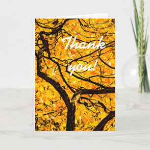 Carte De Remerciements Veines D'Or De L'Automne