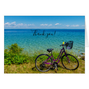 Carte de remerciements vélo de l'île Mackinac
