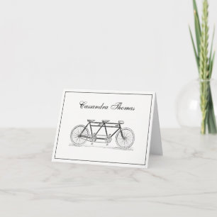 Carte De Remerciements Vélo vintage Construit Pour Deux Frames H