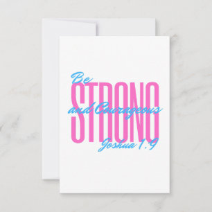 Carte De Remerciements Verbe biblique Joshua 1:9