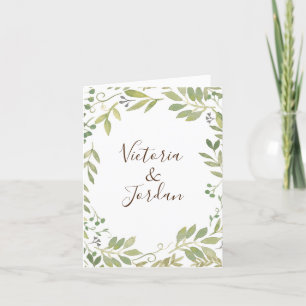 Carte De Remerciements Verdure gracieuse