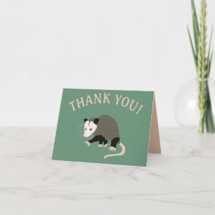 Carte De Remerciements Vert clair personnalisé par illustration mignonne