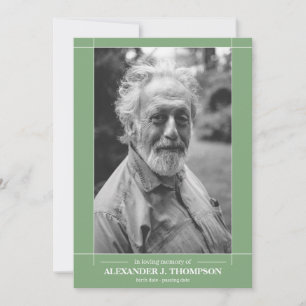 Carte De Remerciements Vert en bon état moderne et blanc dans