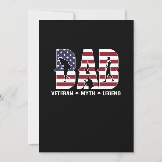 Carte De Remerciements Vétérinaire Papa USA Drapeau Joyeux soutien de la  (Devant)