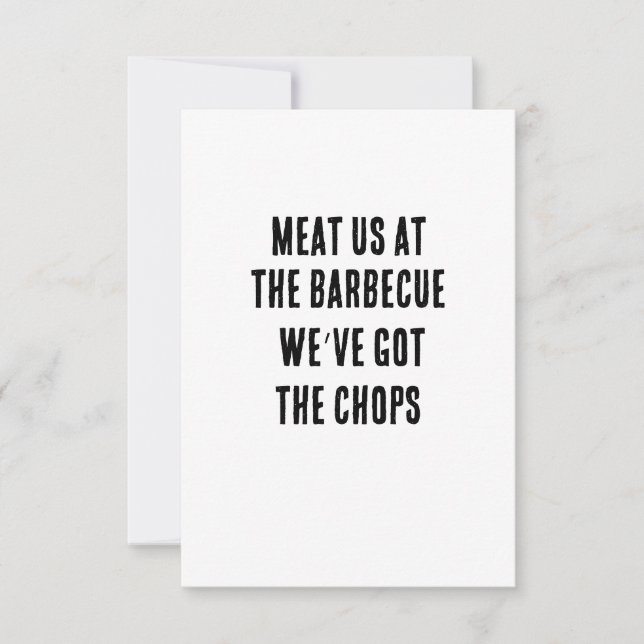 Carte De Remerciements Viandes au barbecue - nous avons les côtelettes (Devant)