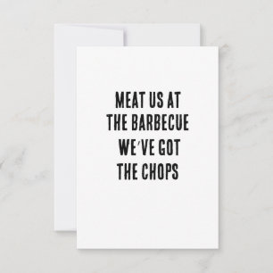 Carte De Remerciements Viandes au barbecue - nous avons les côtelettes
