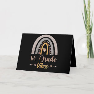 Carte De Remerciements Vibes de 1re année Arc-en-ciel 1re année Retour à