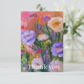 Carte De Remerciements Vibrant Wildflowers Thank you card