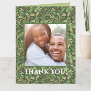 Carte De Remerciements Victorien Vintage Ivy vert qui pousse sur treillis