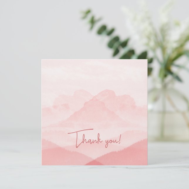 Carte de remerciements vide (Debout devant)