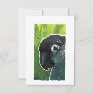 Carte De Remerciements Vide - Aquarelle verte pâle