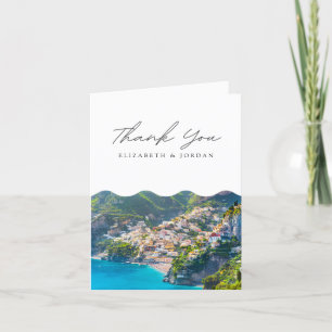 Carte de remerciements vide de la côte d'Amalfi It