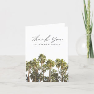 Carte de remerciements vide Palm Tree