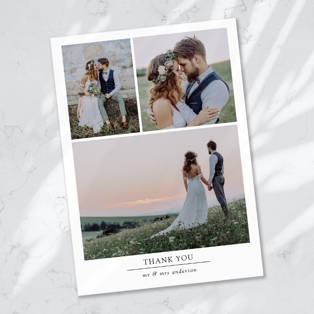 Carte De Remerciements Vide pour votre message Mariage photo personnalisé (Créateur téléchargé)