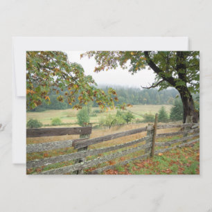 Carte De Remerciements Vieille Clôture Sur Une Ferme