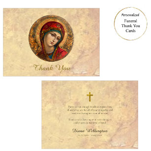 Carte De Remerciements Vierge Marie Parchemin
