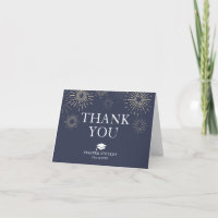 Carte de remerciements vierge moderne Fireworks Gr