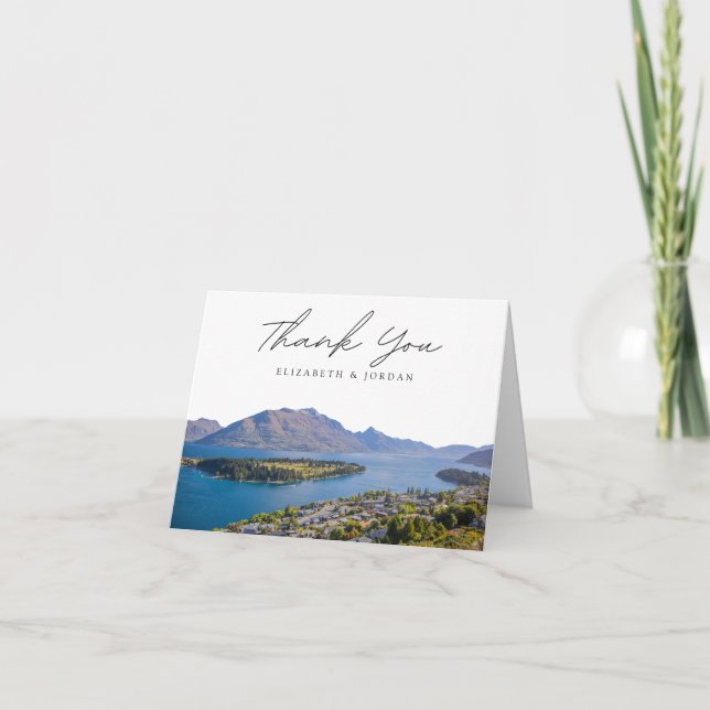 Carte de remerciements vierge photo Queenstown Nou (Devant)