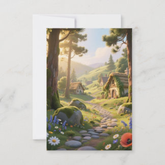 Carte De Remerciements Village de Woodland