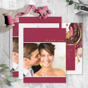 Carte De Remerciements Vin rouge Mariage Abstrait Sparkling ID1018