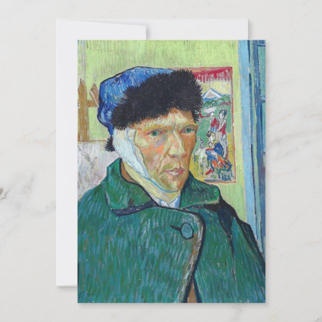 Carte De Remerciements Vincent van Gogh - Autoportrait avec oreille bandé (Devant)